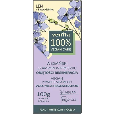 Venita Vegan Powder Shampoo Volume & Regeneration (Wegański szampon w proszku `Objętość i regeneracja`)