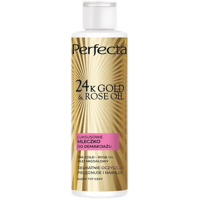 Perfecta 24K Gold,&Rose Oil, Luksusowe mleczko do demakijażu