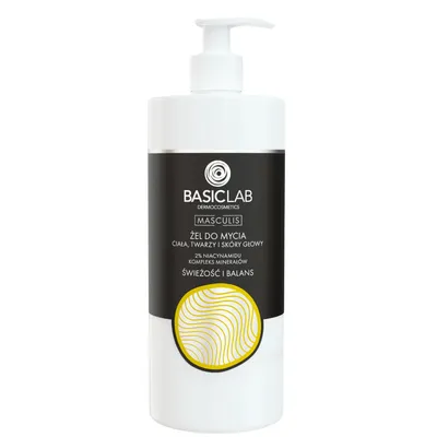 BasicLab Dermocosmetics Masculis, Żel do mycia ciała, twarzy i skóry głowy