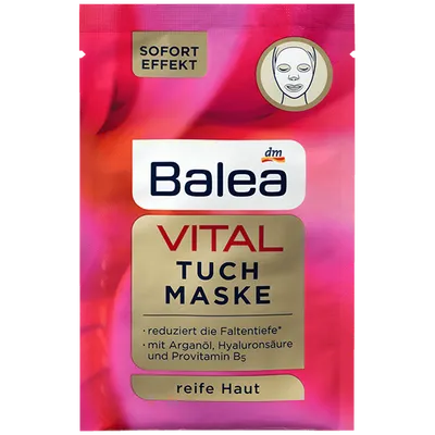 Balea Vital Tuchmaske (Przeciwzmarszkowa maska w płachcie)