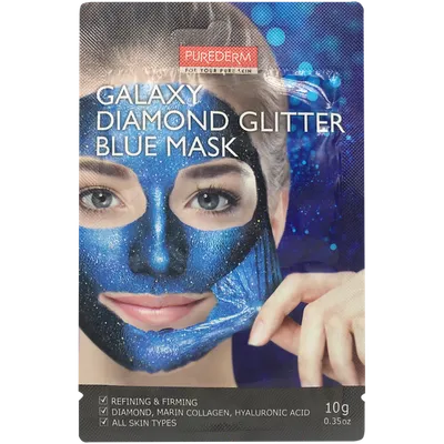 Purederm Galaxy Diamond Glitter Blue Mask (Maseczka peel-off z diamentem do twarzy)