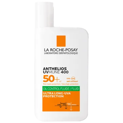 La Roche-Posay Anthelios, UVMune 400 Oil Control Fluid SPF 50+ (Fluid ochronny SPF 50+ dla skóry tłustej i mieszanej)