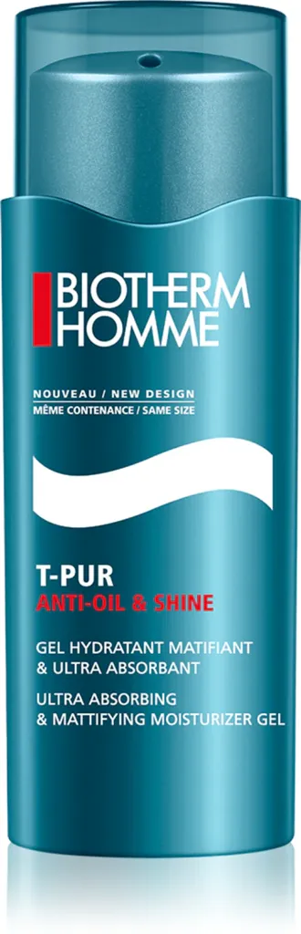 Biotherm Homme, T-Pur, Anti Oil & Shine Gel (Nawilżająco-matujący żel do twarzy dla mężczyzn)