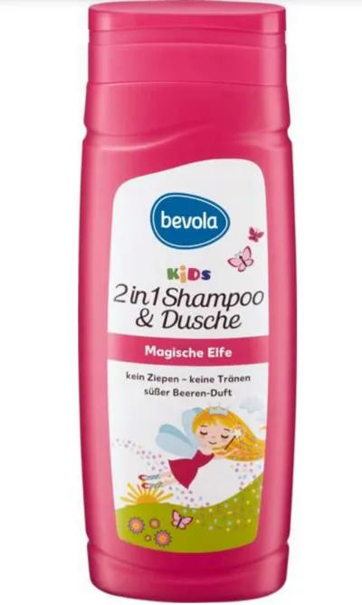 Bevola Kids, 2 in 1 Shampoo & Bubble Bath (2 w 1 szampon i płyn do kąpieli)