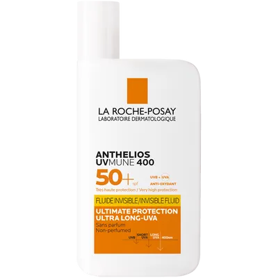 La Roche-Posay Anthelios, UVmune 400 Invisible Fluid SPF50+ (Niewidoczny fluid do twarzy z filtrem)