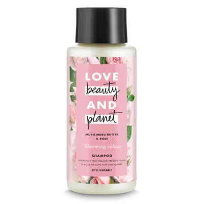 Love Beauty and Planet Blooming Colour, Muru Muru Butter & Rose Shampoo (Szampon do włosów farbowanych z masłem Muru Muru i olejkiem różanym)