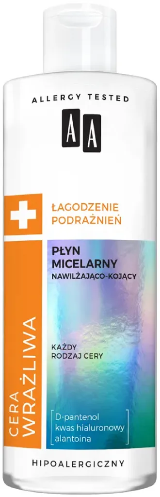 AA Cera Wrażliwa, Płyn micelarny nawilżająco-kojący `Łagodzenie podrażnień`