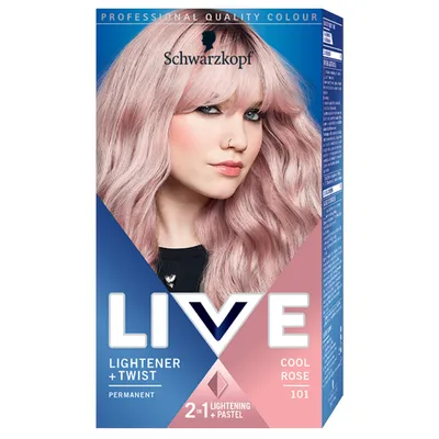 Schwarzkopf Live Lighteter + Twist (Trwała farba do włosów rozjaśnienie + pastelowy kolor 2 w 1 (nowa wersja))