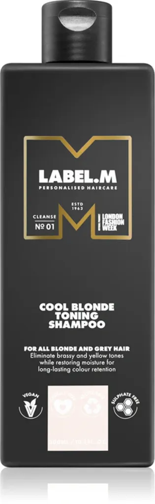 Label. M Cool Blonde, Toning Shampoo (Tonujący szampon do włosów blond)