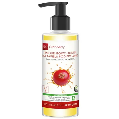 Go Cranberry Emolientowy olejek do kąpieli i pod prysznic