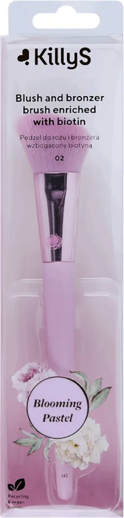 KillyS Blooming Pastel, Blush and Bronzer Brush Enriched with Biotin 02 (Pędzel do różu i bronzera wzbogacony biotyną)