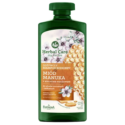 Herbal Care Odżywczy szampon rodzinny `Miód manuka z mleczkiem waniliowym`