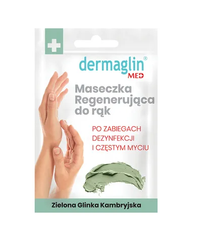 Dermaglin Med, Maseczka regenerująca do skóry dłoni `Zielona glinka kambryjska`