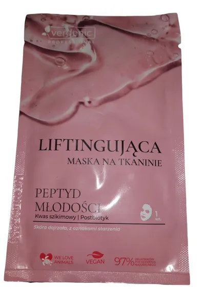 Verdenic Peptyd młodości, Liftingująca maska na tkaninie