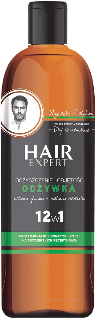 Hair Expert Oczyszczanie i objętość, Odżywka do włosów 12w1 `Zielona glinka`