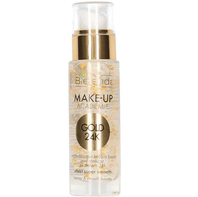 Bielenda Make-Up Academie, Gold 24K Primer & Smooth Booster (Wygładzająco-kojąca baza pod makijaż ze złotem 24k)