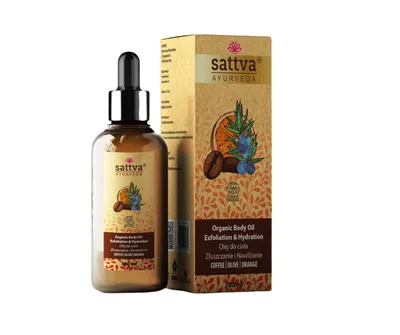 Sattva Ayurveda Organic Body Oil Exfoliation & Hydration (Organiczny olejek złuszczający do masażu ciała)