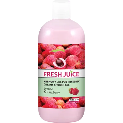 Fresh Juice Kremowy żel pod prysznic `Lychee i raspberry`