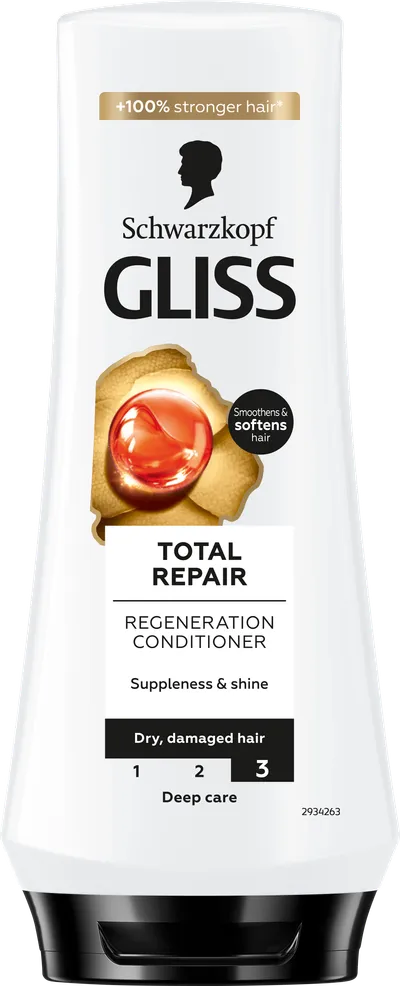 Schwarzkopf Gliss Total Repair, Conditioner, Odżywka do włosów suchych i zniszczonych (nowa wersja)