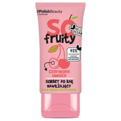 Floslek So fruity, Sorbet do rąk nawilżający `Czerwone owoce`