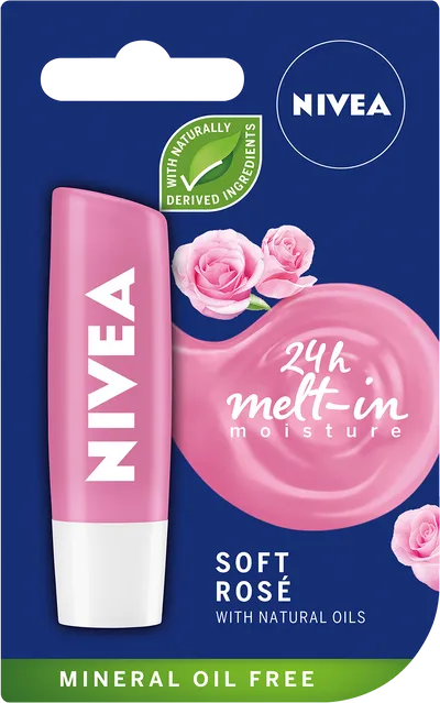 Nivea Soft Rose, 24h Melt-in Moisture (Różana pomadka ochronna)