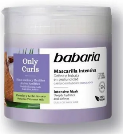 Babaria Natural Cosmetics Only Curls Intensive Mask (Maska do włosów falowanch i kręconych)