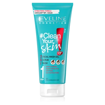 Eveline Cosmetics # Clean Your Skin, Żel do mycia twarzy 3 w 1