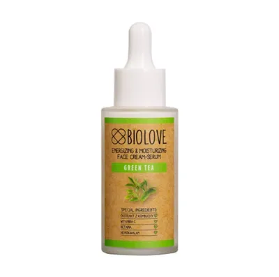 Biolove Green Tea, Energizing & Moinstruizing Face Cream Serum (Krem-serum do twarzy energetyzująco-nawilżający Zielona herbata)