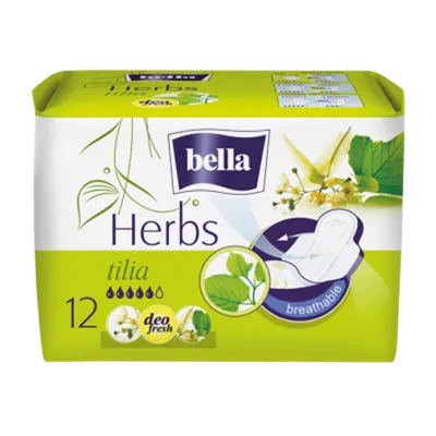 Bella Herbs, Tilia, Podpaski wzbogacone wyciągiem z lipy