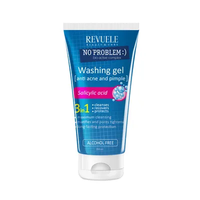 Revuele No Problem Facial Wash Gel Salicylic Acid (Żel do mycia przeciw trądzikowi i pryszczom z kwasem salicylowym)