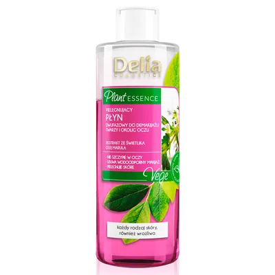Delia Plant Essence, Pielęgnujący płyn dwufazowy do demakijażu twarzy i okolic oczu