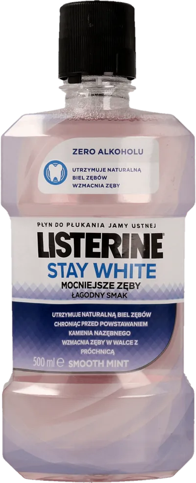 Listerine Stay White, Płyn do płukania jamy ustnej `Mocniejsze zęby`