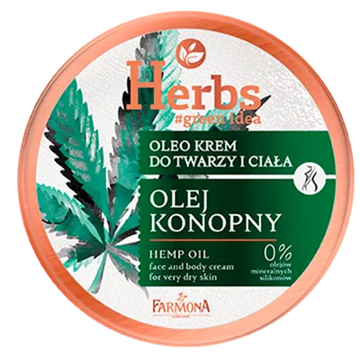 Herbs Oleo krem do twarzy i ciała do skóry bardzo suchej `Olej konopny`