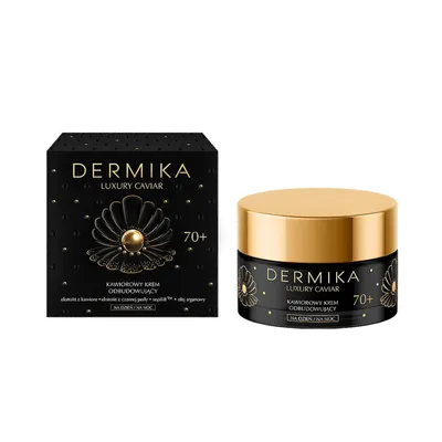 Dermika Luxury Caviar, Krem odbudowujący na dzień i na noc 70+