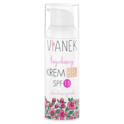 Vianek Seria Różowa, Łagodzący krem BB SPF 15 (dwa odcienie)