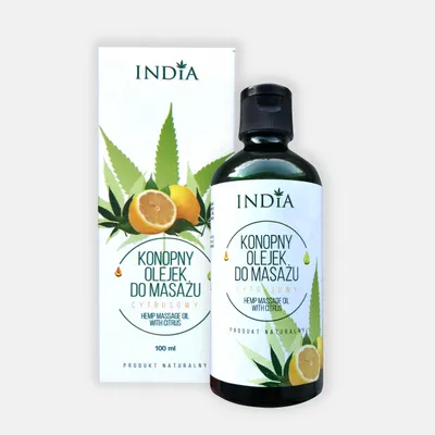 India Olejek konopny do masażu cytrusowy