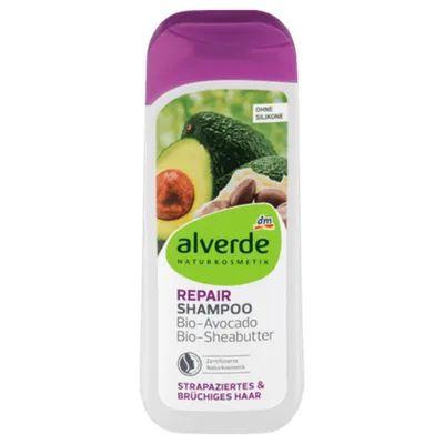 Alverde Repair, Shampoo Avocado & Sheabutter (Szampon do włosów `Awokado i masło shea`)