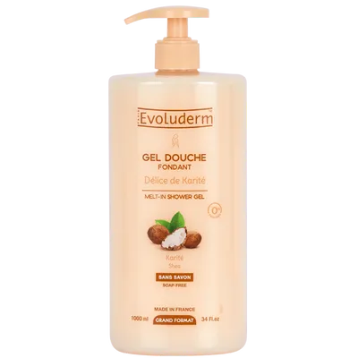 Evoluderm Rich Shower Gel Shea & Sweet Almond Milk (Żel pod prysznic `Masło shea i olej migdałowy`)