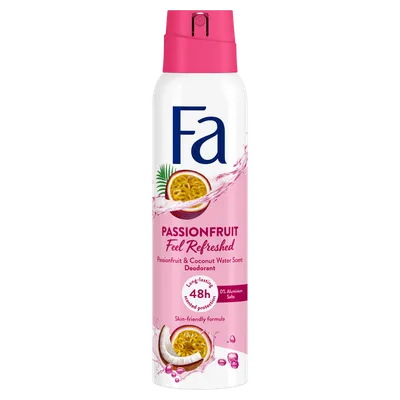 Fa Feel Refreshed, Passionfruit & Coconut Water Scent Deodorant Spray (Dezodorant w sprayu)