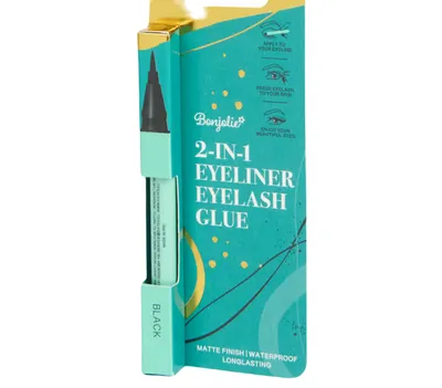 Action Bonjolie, 2-in-1 Eyeliner Eyelash Glue (Eyeliner i klej do rzęs 2 w 1)