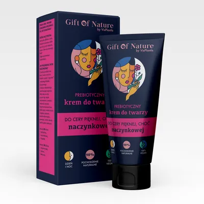 Gift of Nature Prebiotyczny krem do twarzy do cery pięknej, choć naczynkowej