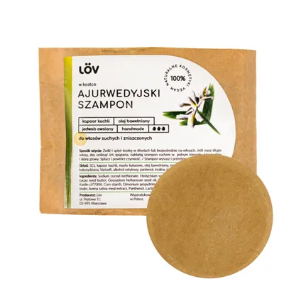 Lov Ajurwedyjski szampon w kostce do włosów suchych i zniszczonych