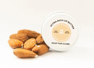 Soap for globe Shea Butter & Sweet Almonds, Ultra Rich Lip Butter (Migdał, Masełko do ust)