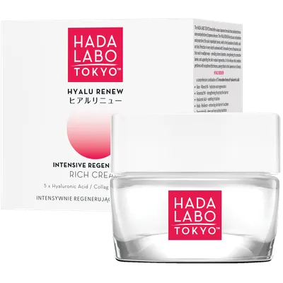 Hada Labo Tokyo Hyalu Renew, Intensive Regenerating Rich Cream (Intensywnie regenerujący krem do twarzy)