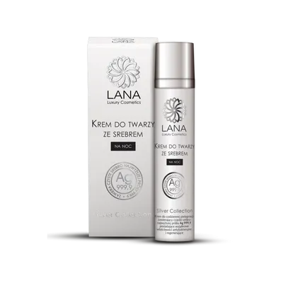 Lana Luxury Cosmetics Silver Collection, Regenerujący krem na noc ze srebrem