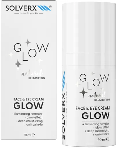 Solverx Natural Illuminating Glow Face & Eye Cream (Rozświetlający krem do twarzy nadający perłowy blask)