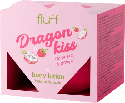 Fluff Dragon Kiss, Raspberry & Pitaya, Body Lotion (Malina i Pitaya, Balsam do ciała)