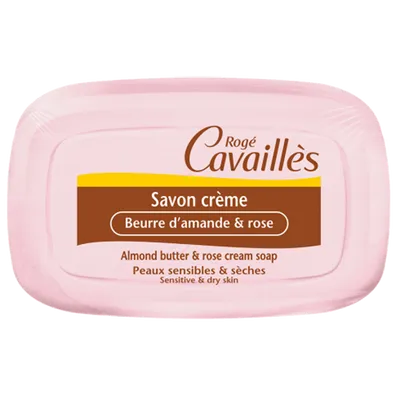 Roge Cavailles Savon Beurre d`Amande & Rose (Kremowe mydło `Masło migdałowe i róża`)