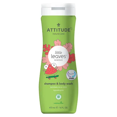 Attitude Little Leaves, Watermelon & Coco Shampoo & Body Wash (Żel pod prysznic i szampon dla dzieci `Arbuz i kokos`)