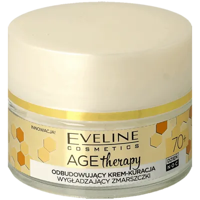 Eveline Cosmetics Age therapy, Odbudowujący krem-kuracja wygładzający zmarszczki na dzień i na noc 70+